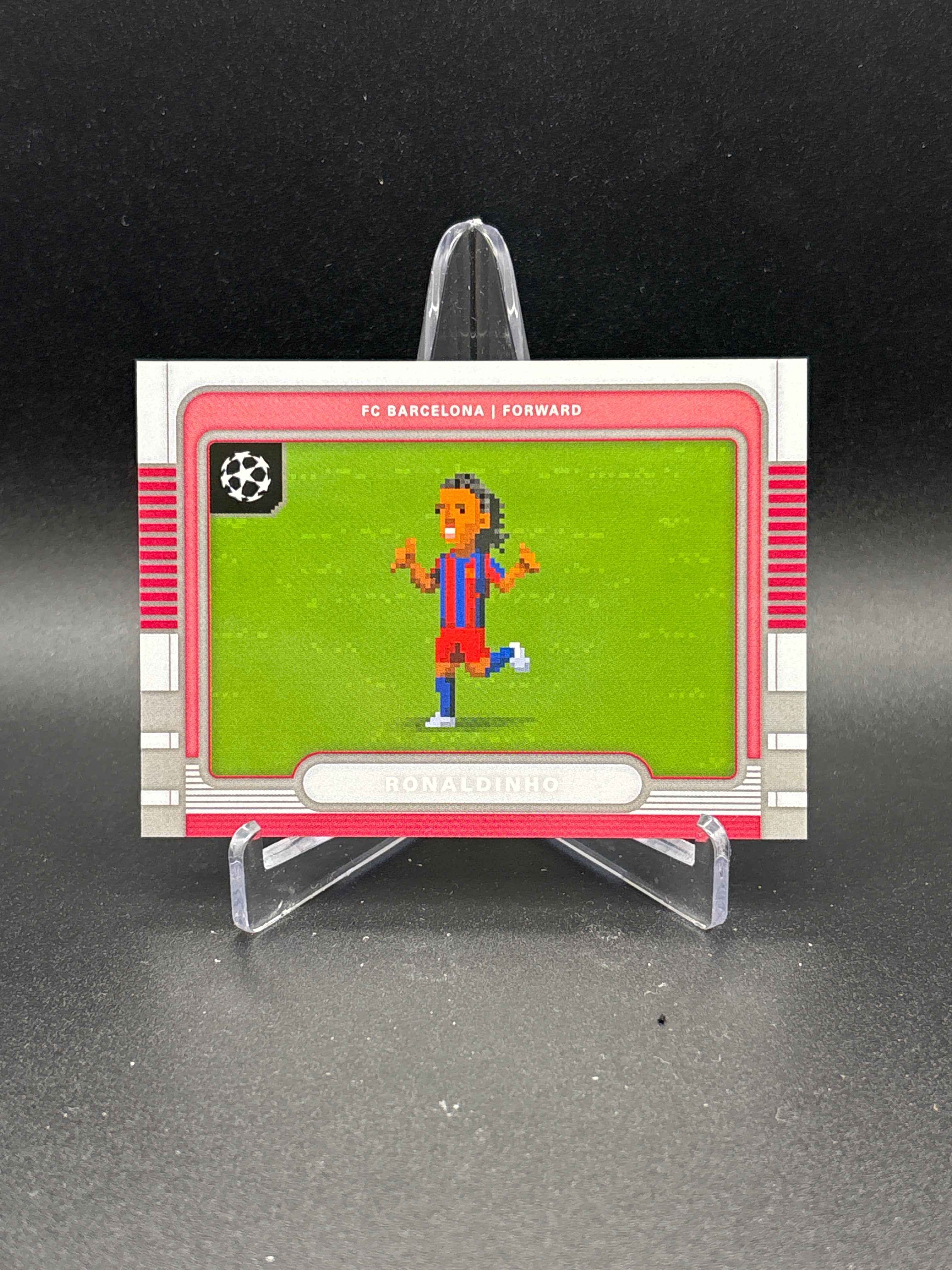 2026 Topps Soccer UEFA Flagship Series Ronaldinho Barcelona 8-Bit - #8B-16