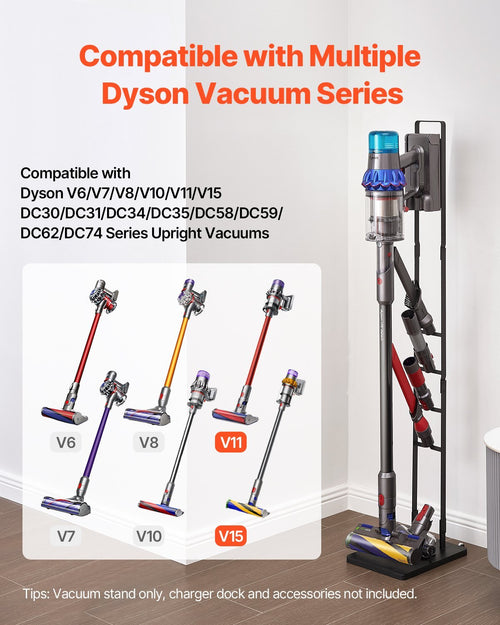 Vacuum Stand, Compatible With Dyson V6 V7 V8 V10 V11 V15, Stable Vacuum Stand Holder with Wheels for Dyson DC30 DC31 DC34 DC35 DC58 DC59 DC62 D74 Cordless Upright Vacuum Cleaners & Accessories