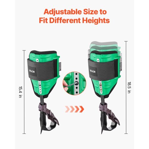 Tree Climbing Spikes Set, Height-Adjustable Tree Climbing Gear with Straps & Spike Protectors, 350 lbs Load Capacity, Heavy Duty Steel Climb Spurs Arborist Equipment for Fruit Picking Hunting