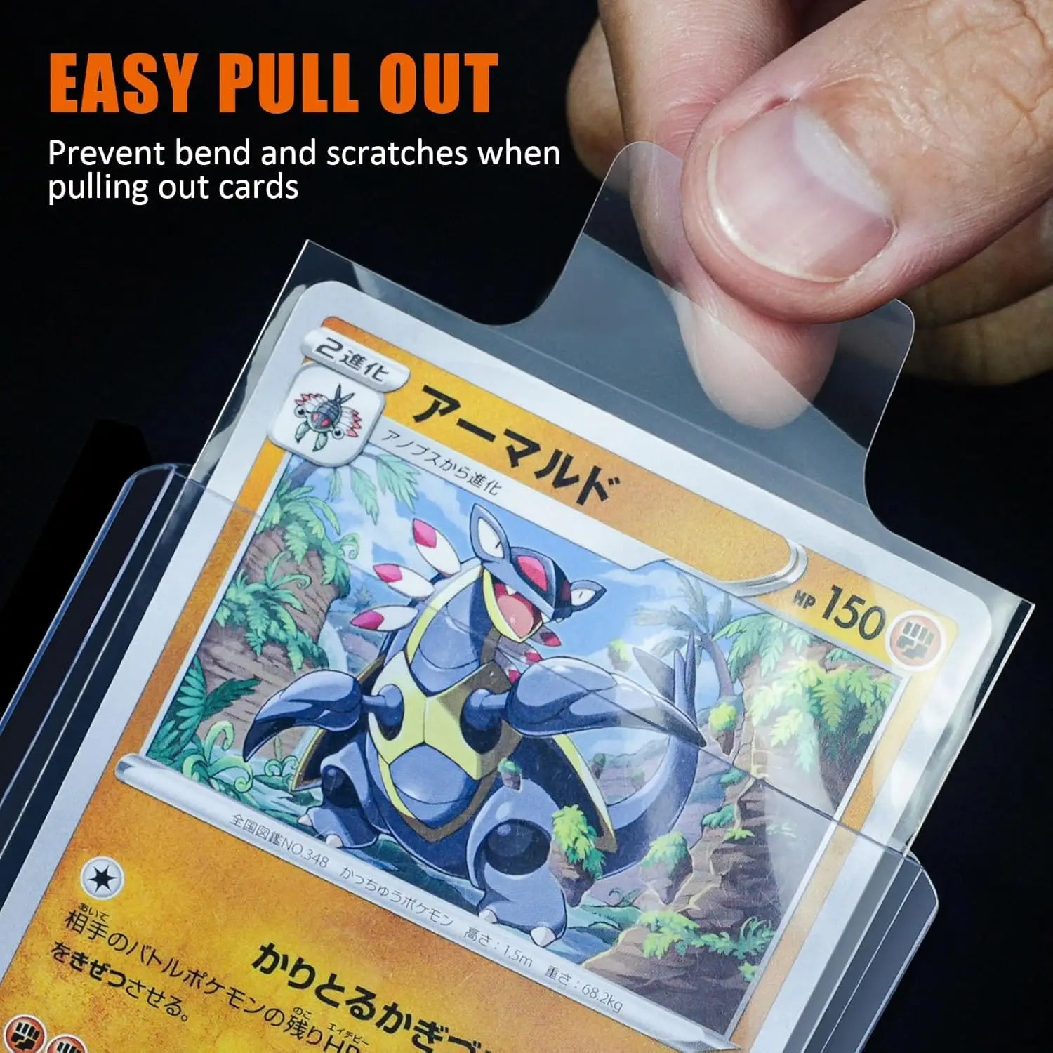 100-1000pcs 65*90mm Raised Type Card Sleeves Fit For Pokemon YuGiOh Game Cards Protector Trading Folder Transparent Case Holder