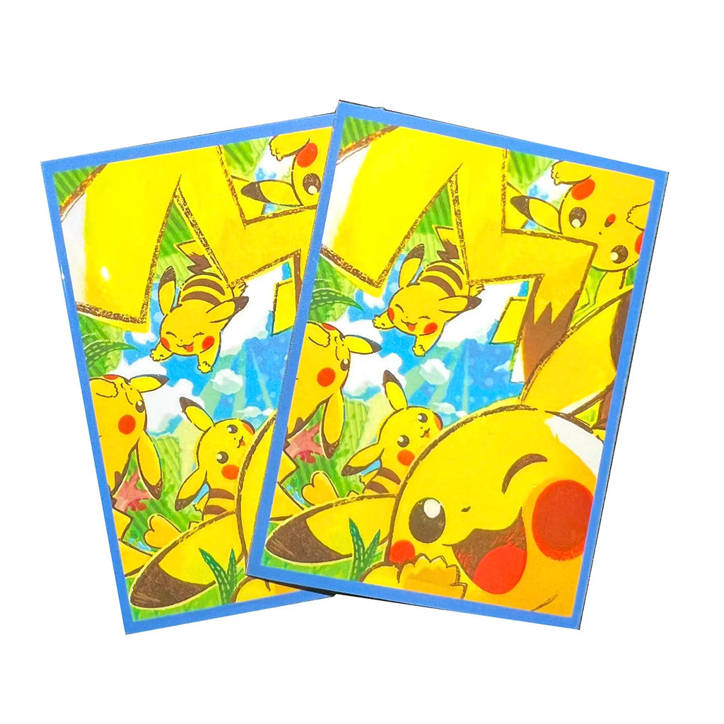 60pcs 66x91mm Pikacu Cover for TCG/PKM Trading Cards Board Games Cute Anime Outer Card Sleeves Kids Toy Gifts Protectors