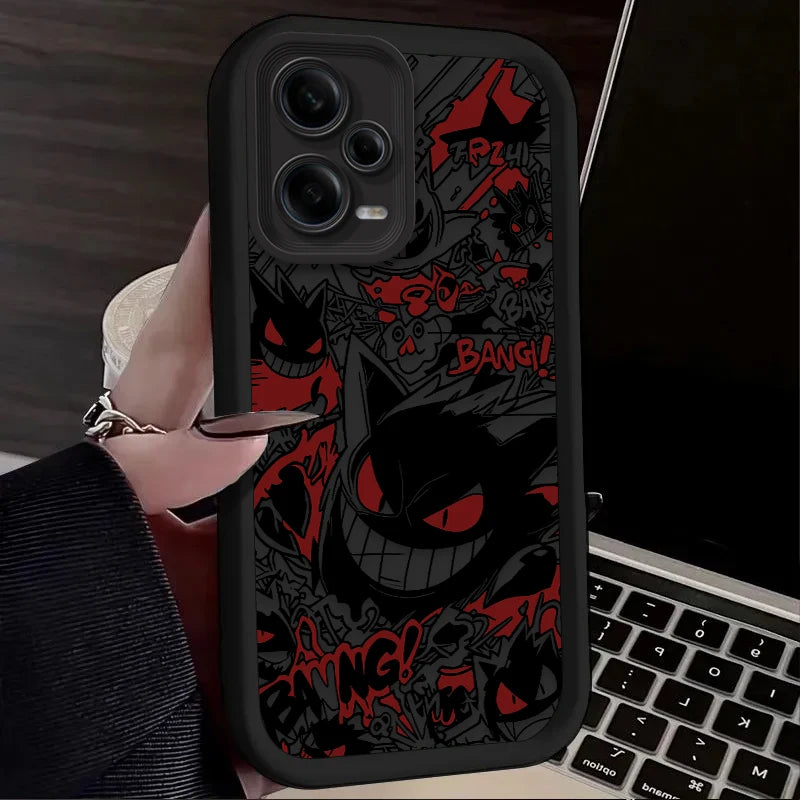 Cartoon Gengar P-Pokemon Case for Xiaomi Redmi Note 13 14 14S 12 11 Pro Plus 5G 12S 11S 10S 10 9 Redmi 14C 13C 12C 12 4G Cover
