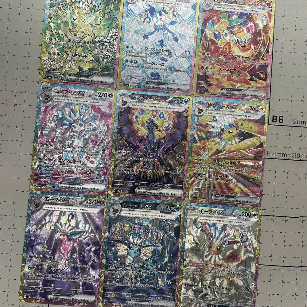 Anime Eeveelution Card Sv8 Eevee Umbreon Sylveon Leafeon Vaporeon  151 High Quality Trading PTCG Hobby Collectible Card Gift