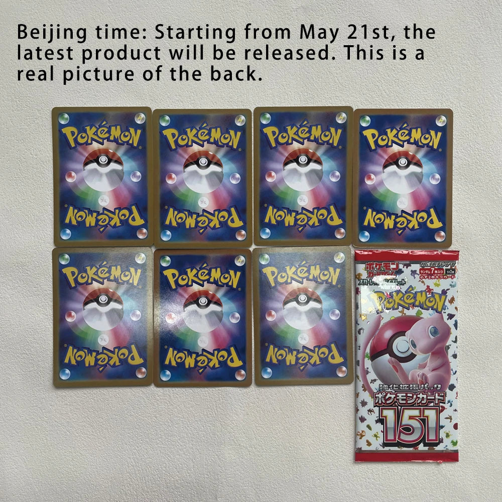 NEW 140pcs/Box Anime Pokemon Japan Version TCG Scarlet Violet 151 Classics Expansion Booster Box Pokemon Trade Card Kid Gifts