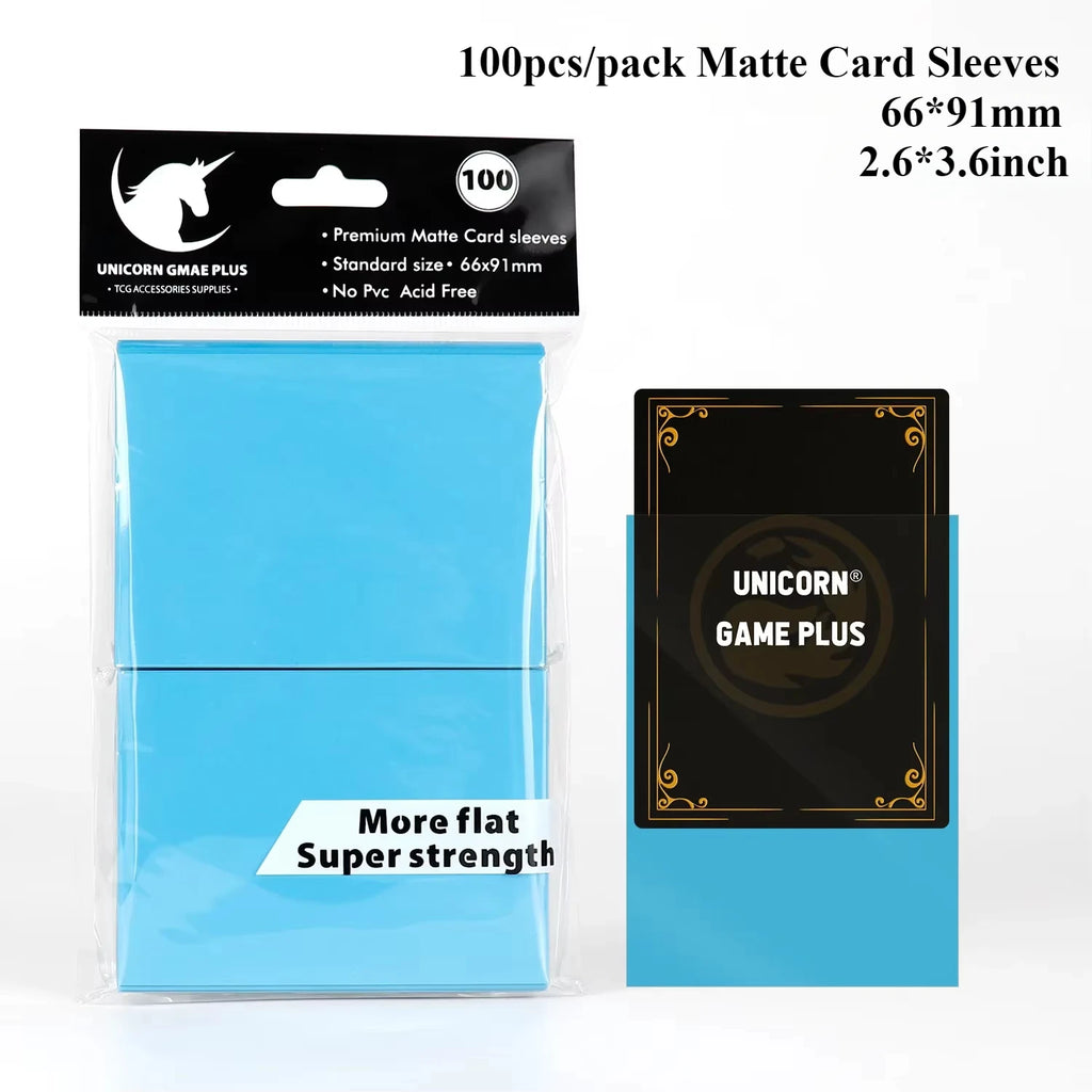 100PCS 66x91mm Matte Standard Size Card Sleeves TCG Trading Cards Protector For Tarot Shield Board Games Magical Cover PKM