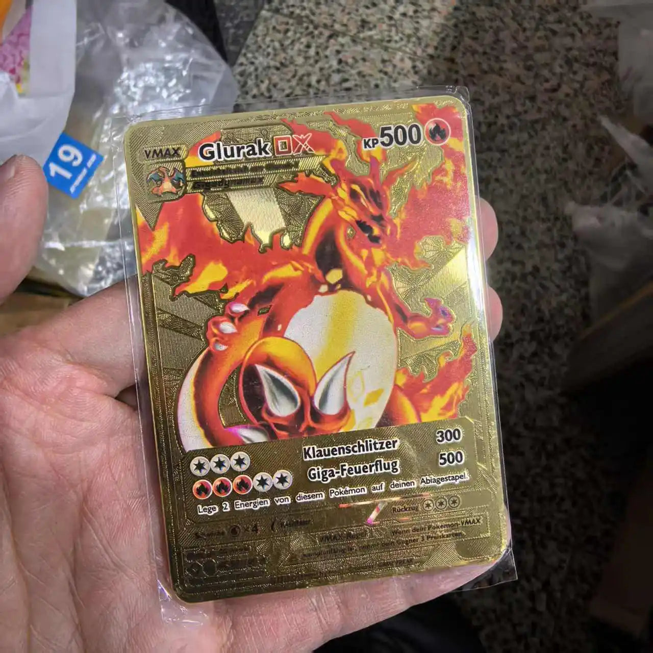 Pokemon Metal Cards in Deutsch Terastal Pikachu Arceus Charizard DIY Trading Flash Card Anime Cartoon Gift