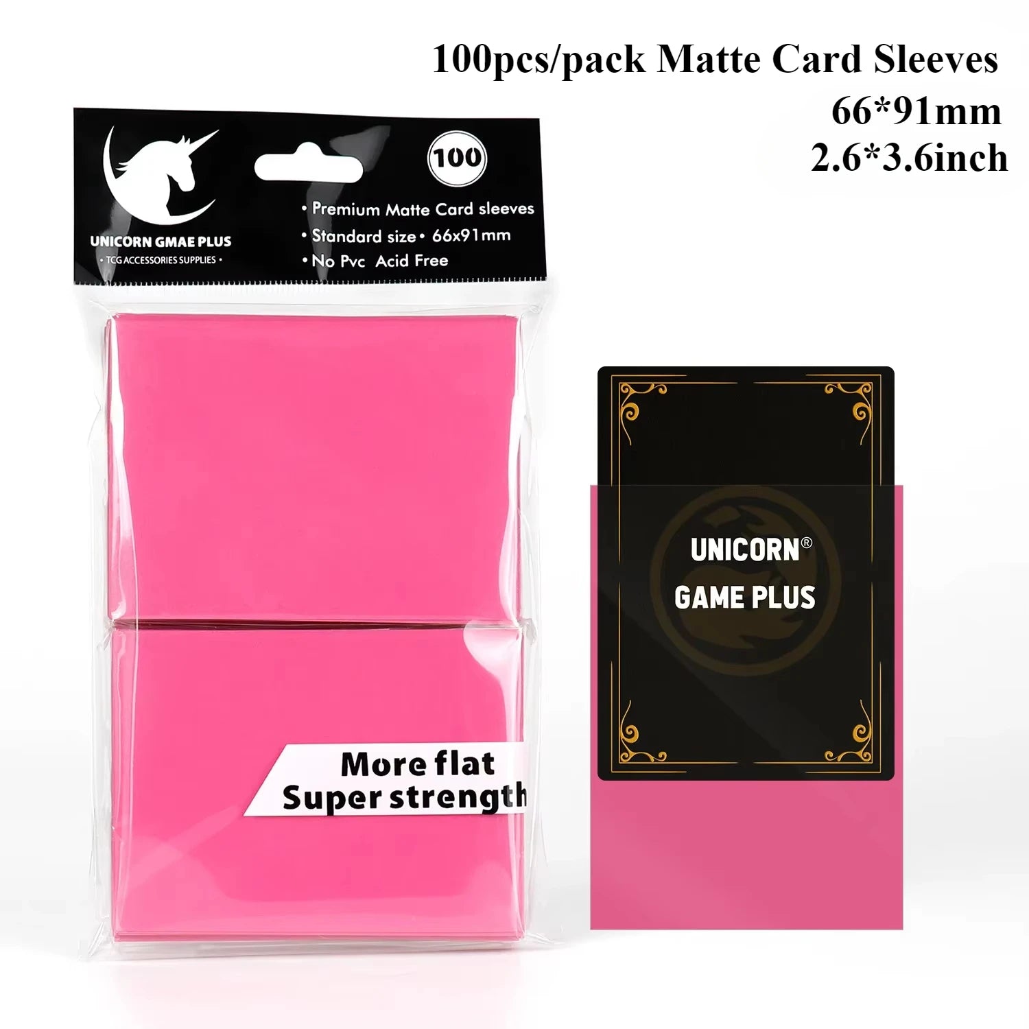 100PCS 66x91mm Matte Standard Size Card Sleeves TCG Trading Cards Protector For Tarot Shield Board Games Magical Cover PKM