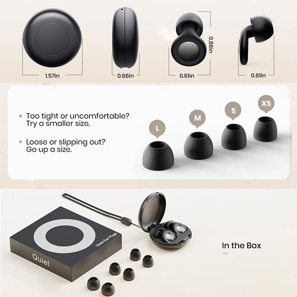 Silicone Earplugs for Sleep Noise Cancel Noise Reduction-Soundproof Reduce Disturbances -Quality loop Earplugs