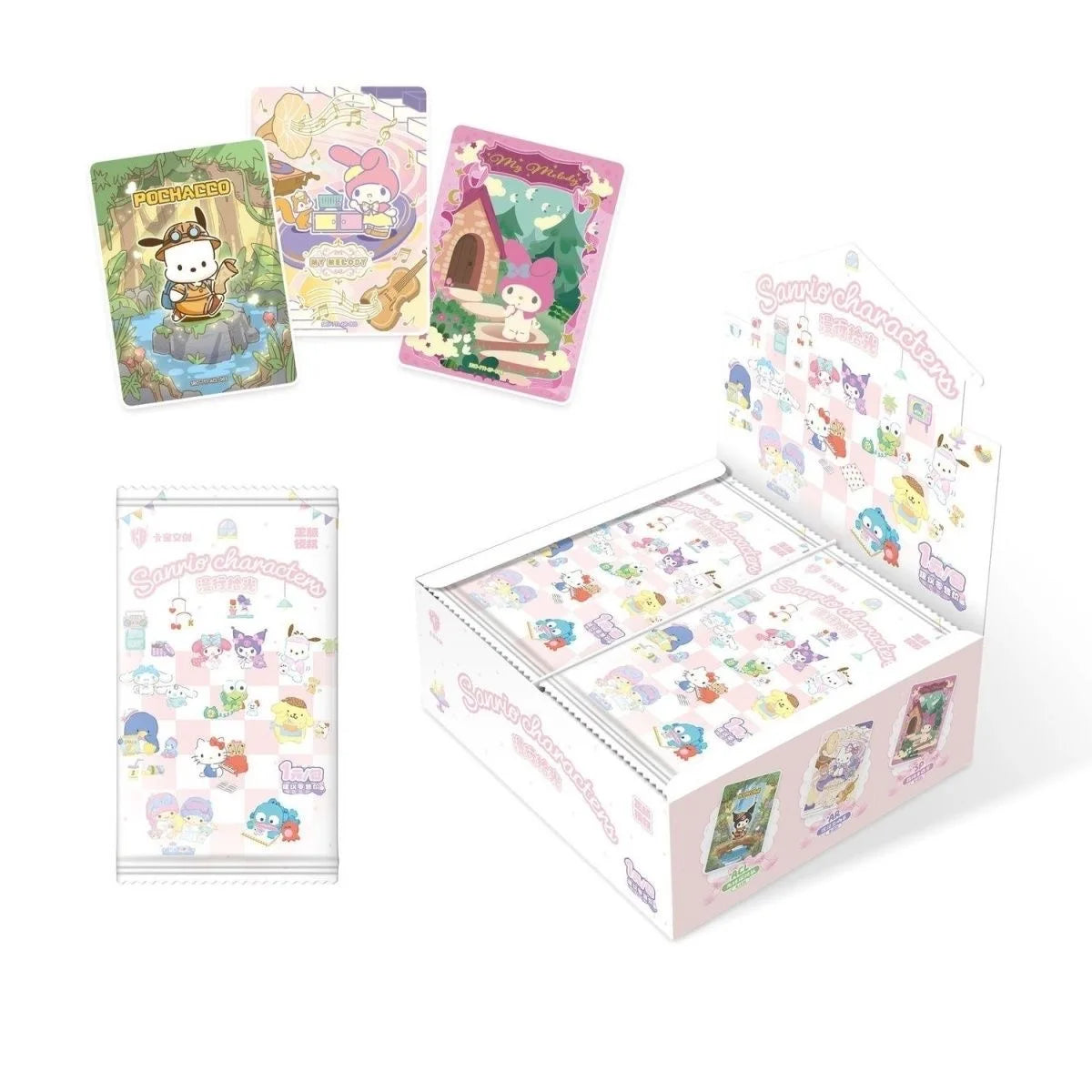 KABAO Original Anime Sanrio Family Kuromi Hello Kitty My Melody Shining Collectible Card Game Trading Card Toys