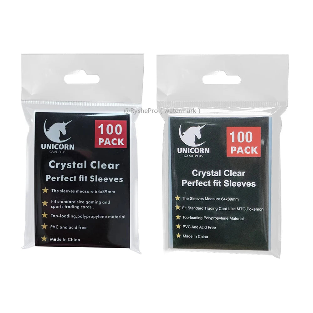 100pcs Clear Card Sleeves for Trading Card Perfect for Double-sleeving and Compatible with Pokemon Mtg Cards Sport Cards