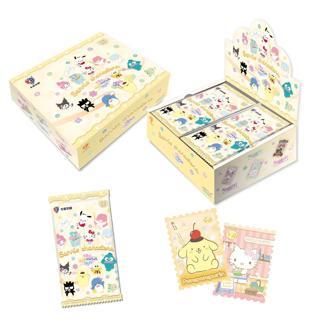 KABAO Original Anime Sanrio Family Kuromi Hello Kitty My Melody Shining Collectible Card Game Trading Card Toys