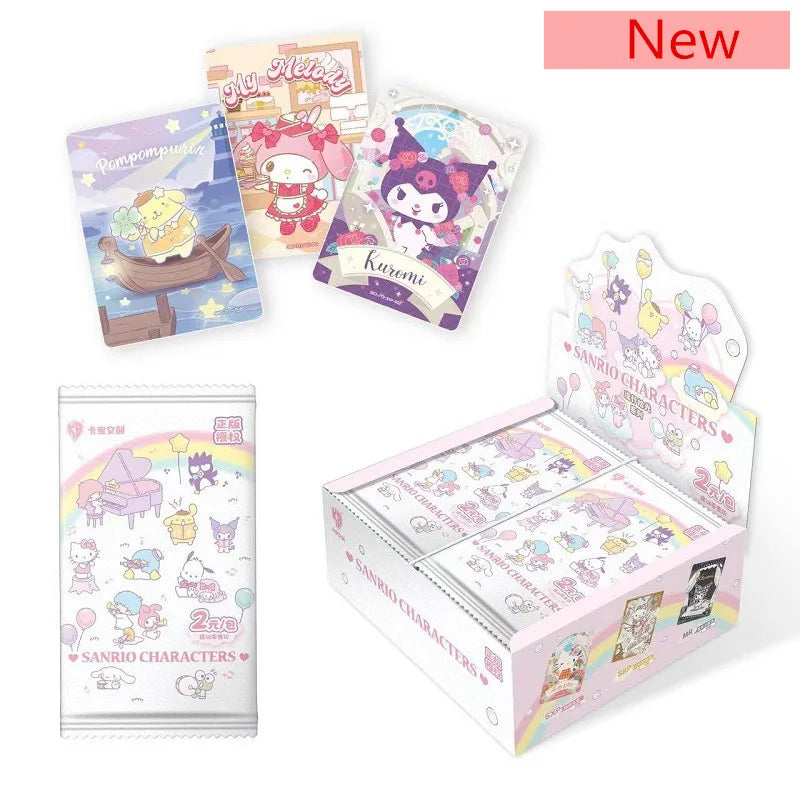 KABAO Original Anime Sanrio Family Kuromi Hello Kitty My Melody Shining Collectible Card Game Trading Card Toys