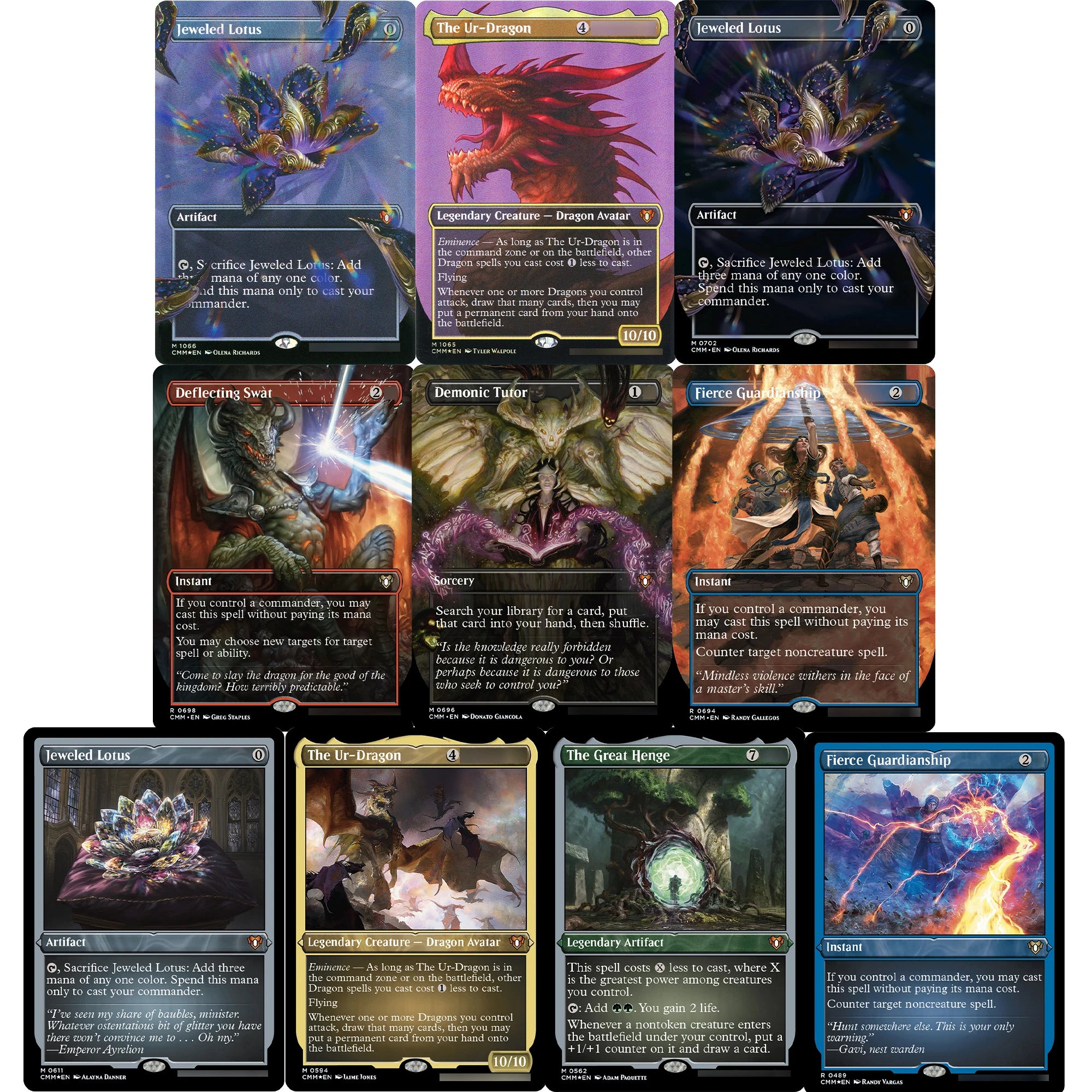 holoFoil The Soul Stone Jeweled Lotus The Ur Dragon Legendary Creature SPM CMM High Quality Proxy Cards Game Deck Trading Cards