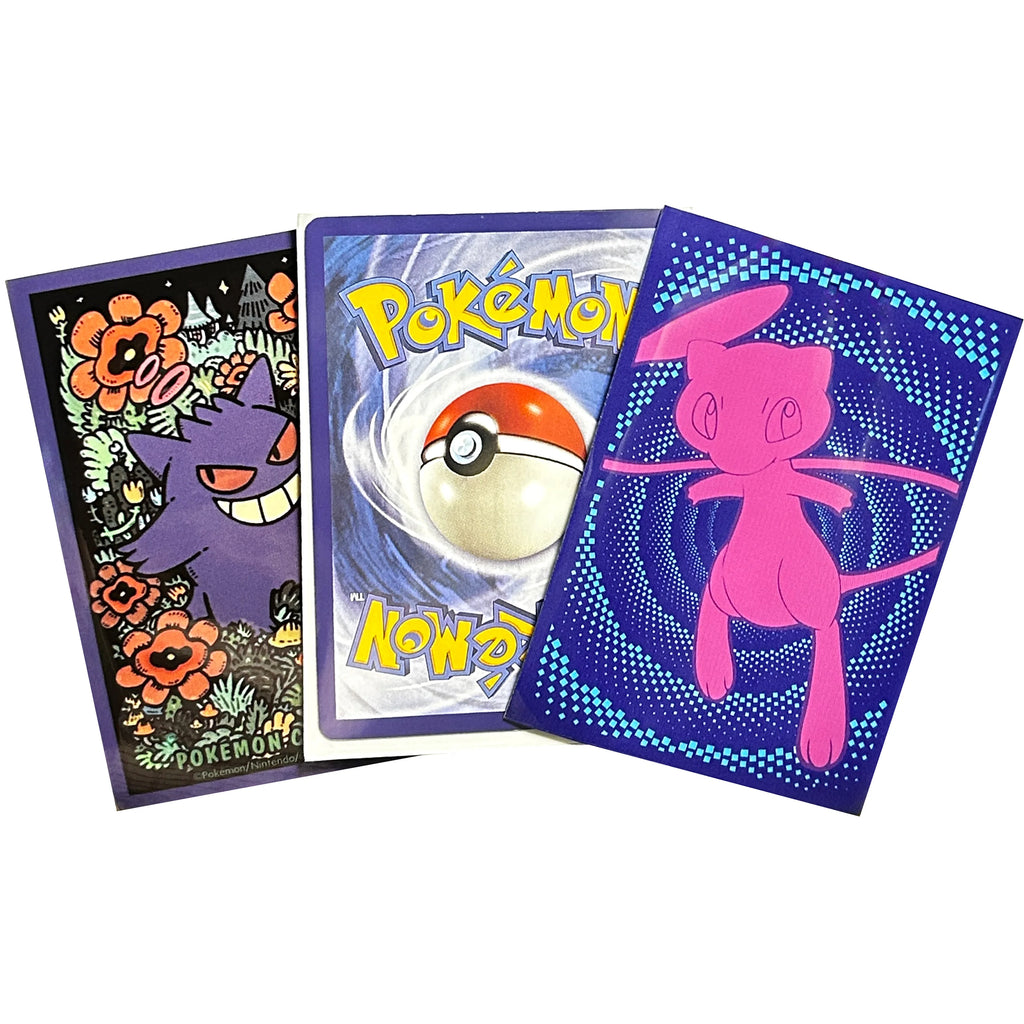 60pcs 66x91mm Pokemon Cute Animes Cards Protector Sleeves PTCG High Quality Trading Card Broad Game Cover Toy Gifts Gengar/Mew
