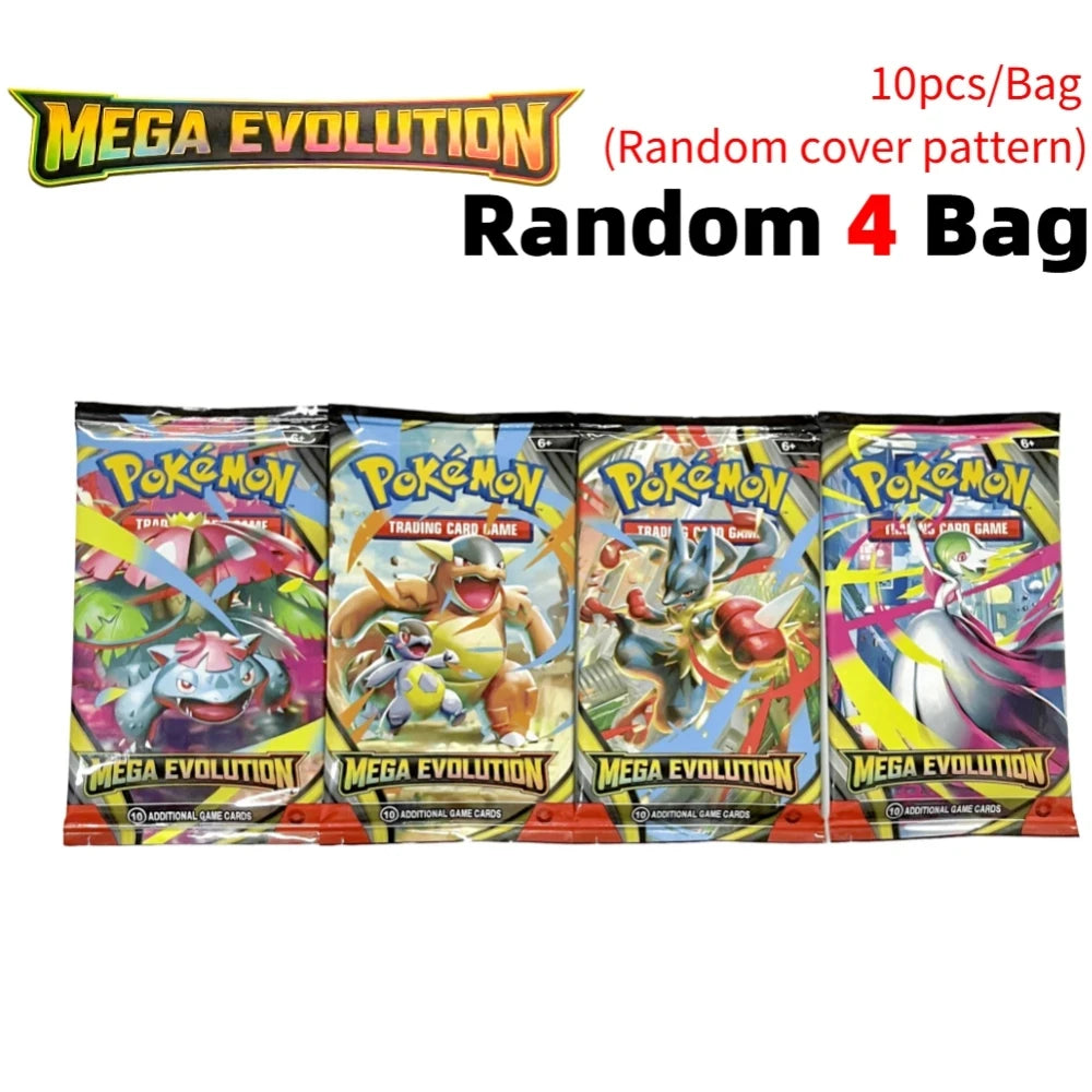 Pokémon  Cards 9+1 Per Pack TCG Mega Evolution Phantasmal Flames Booster Box Trading Card Game Collection Set English Pokemon