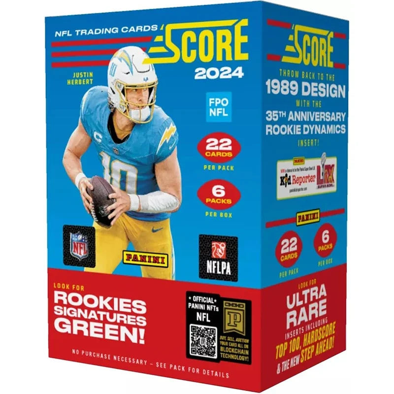 PANINI Limited Scale Score NFL Blaster Box “Seek” Edition Featuring Exclusive Signature Parallel Chase Cards Gift for Boys & Men