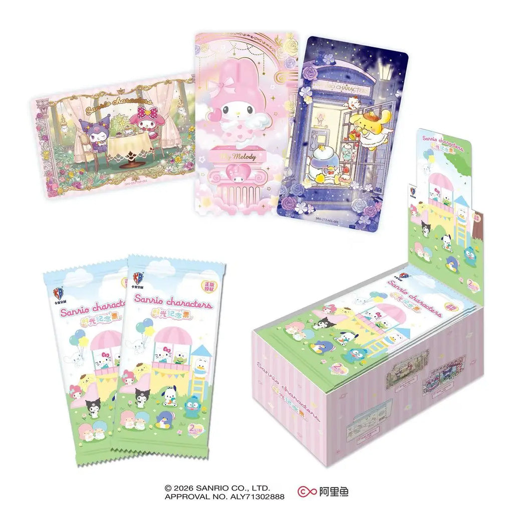 KABAO Original Anime Sanrio Family Kuromi Hello Kitty My Melody Shining Collectible Card Game Trading Card Toys