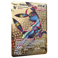 Pokemon Metal Cards in Spanish Pikachu Arceus Charizard DIY Trading Flash Card Anime Cartoon Gift