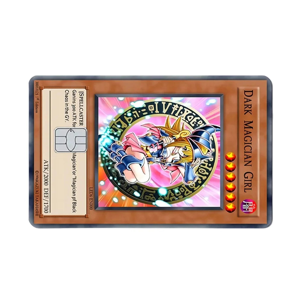 Yu-Gi-Oh! Trading Card Game Style Credit Card Sticker Skin PVC Waterproof Card Cover for Teens Men Bank Card Decor Decal
