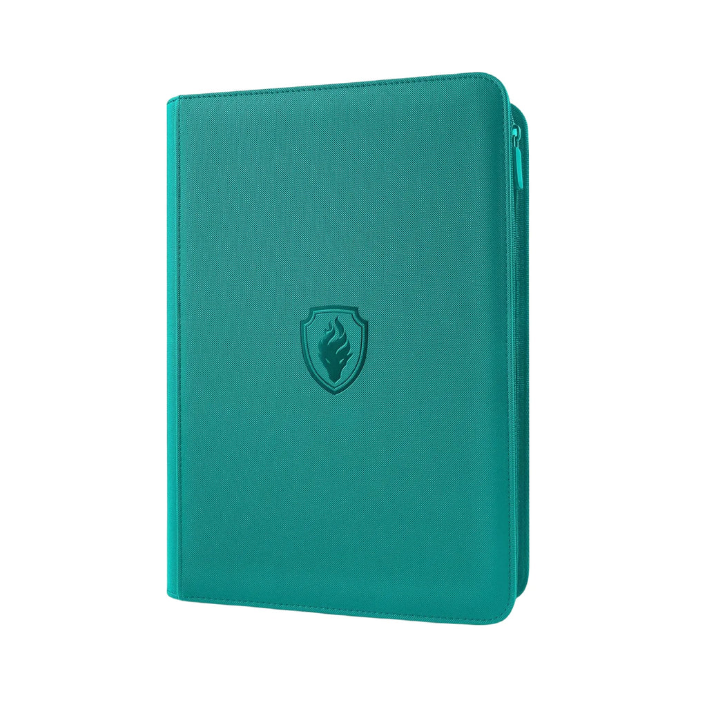 9 Pocket Trading Card Binder, PU Cover Zipper Card Collection Album, Sturdy 360 Side-Loading Card Folder Holder for Game Cards