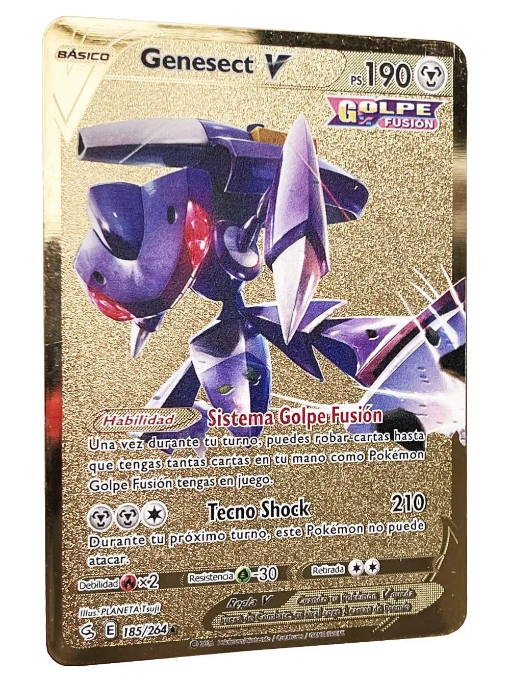 Pokemon Metal Cards in Spanish Pikachu Arceus Charizard DIY Trading Flash Card Anime Cartoon Gift