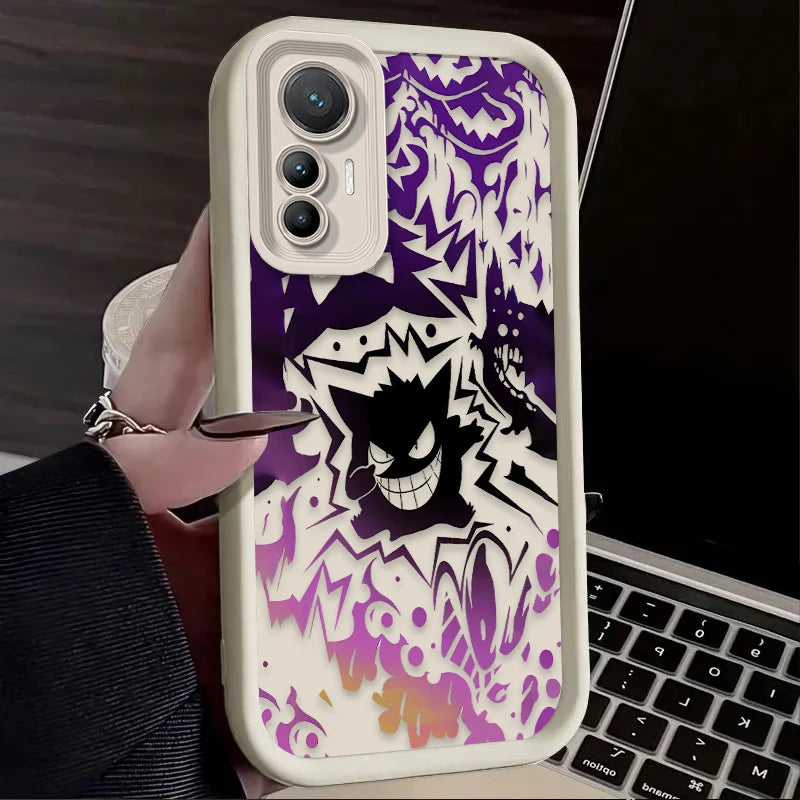 Pokemon Gengar Shockproof Soft Case for Xiaomi Poco X7 X6 X5 X4 GT X3 NFC F7 F6 F5 F4 F3 M5s C65 C75 M6 Pro 4G 5G Printing Cover