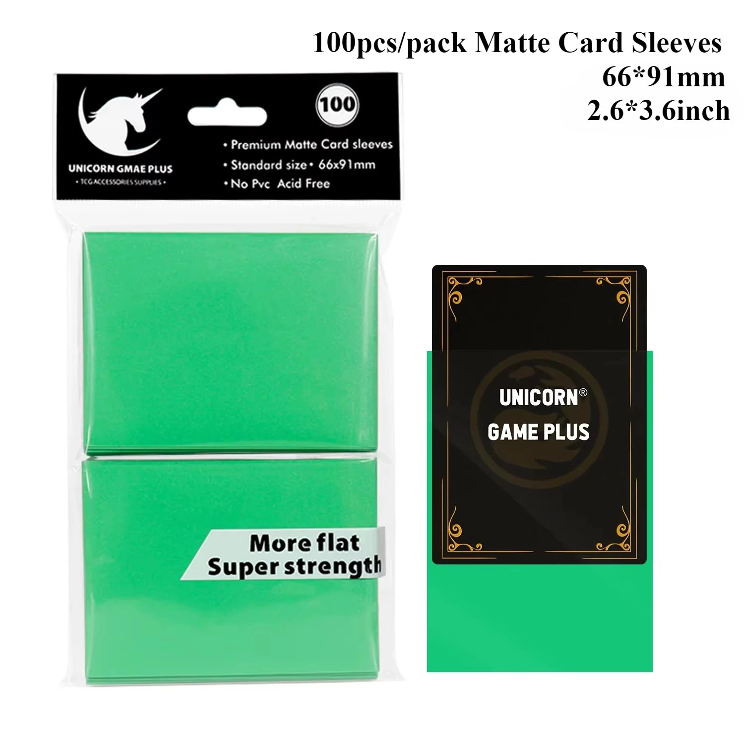 100PCS 66x91mm Matte Standard Size Card Sleeves TCG Trading Cards Protector For Tarot Shield Board Games Magical Cover PKM
