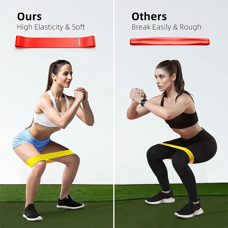 Different Resistance Bands Yoga Band Fitness Exercise Training Hip Tension Band Leg Squat Dance Elastic Loop Stretch Band
