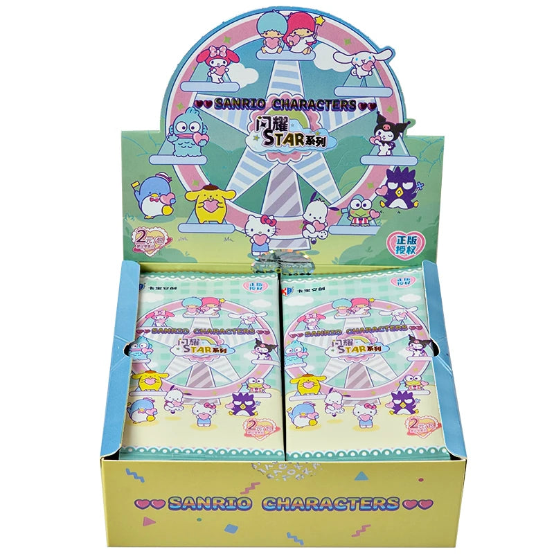 KABAO Original Anime Sanrio Family Kuromi Hello Kitty My Melody Shining Collectible Card Game Trading Card Toys